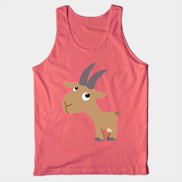 Cute Little Goat Tank Top by katelein